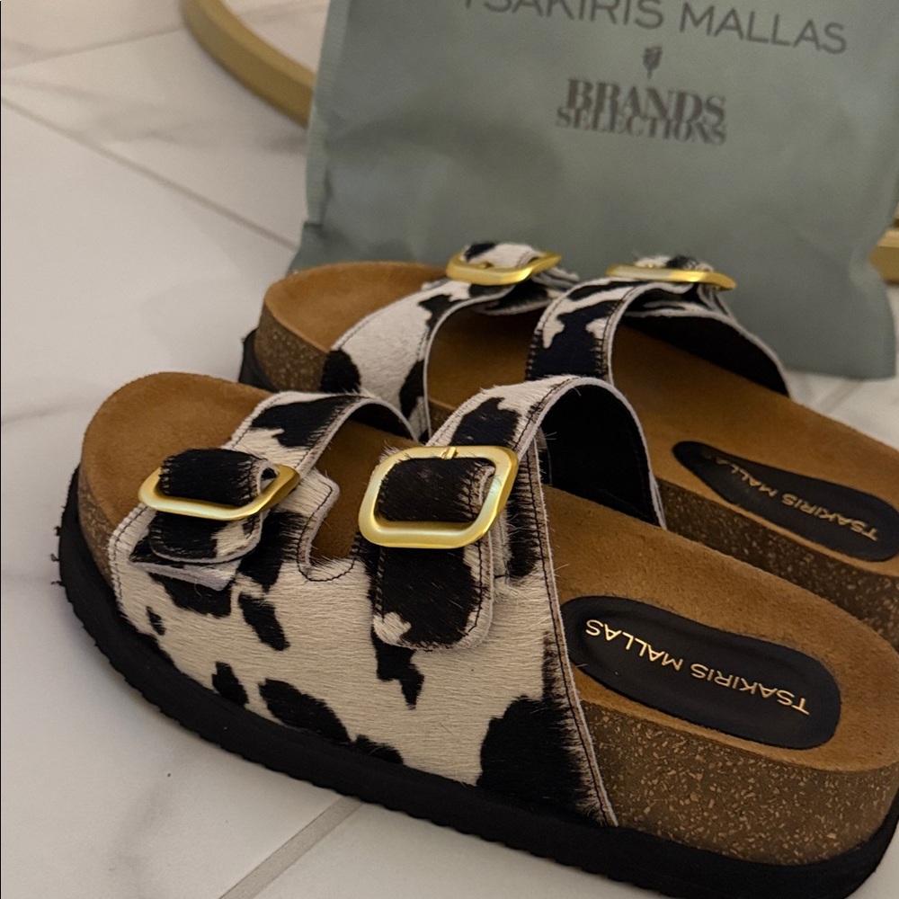 Black and White Sandals